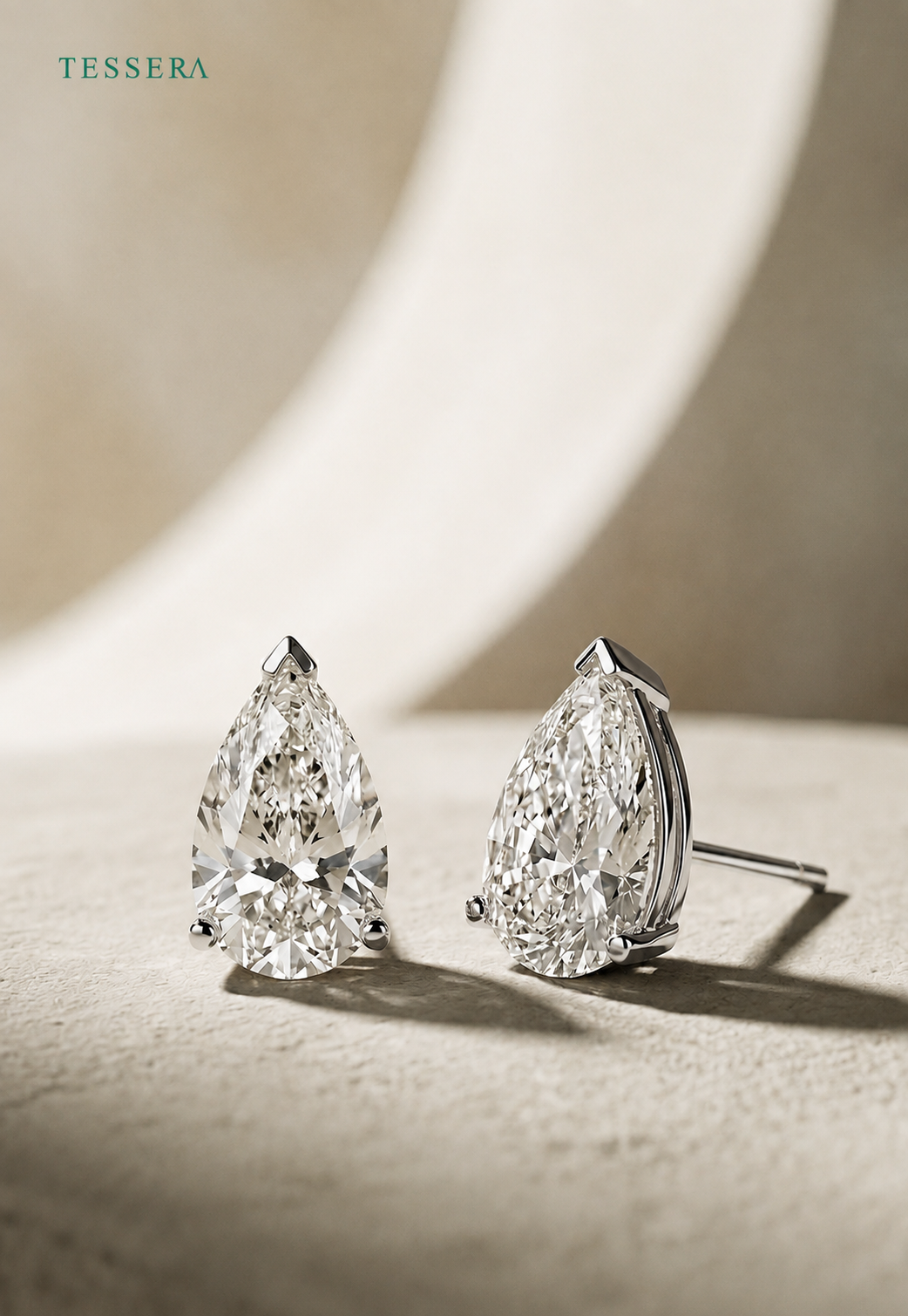PEAR STUD EARRINGS