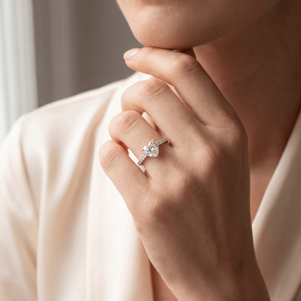1.00 CT HEART SOLITAIRE RING